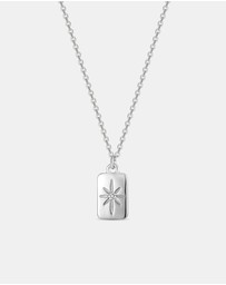 Mestige - True North Bar Necklace - Silver Plated