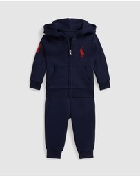 Polo Ralph Lauren - Big Pony Fleece Hoodie & Jogger Pants Set - Babies