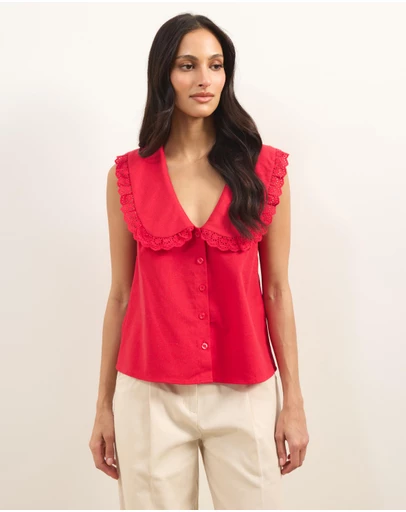 Atmos&Here - Sable Linen Blend Top