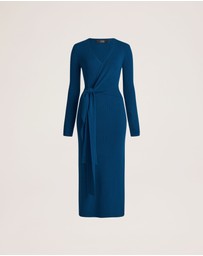 SABA - Elle Wool Blend Wrap Knit Dress