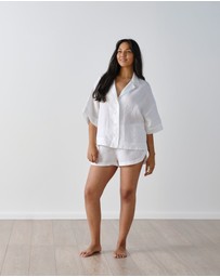 Linen House - Nimes Pure Linen Wide-Sleeved Shirt