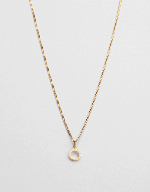 Kirstin Ash - O Outline Initial Necklace