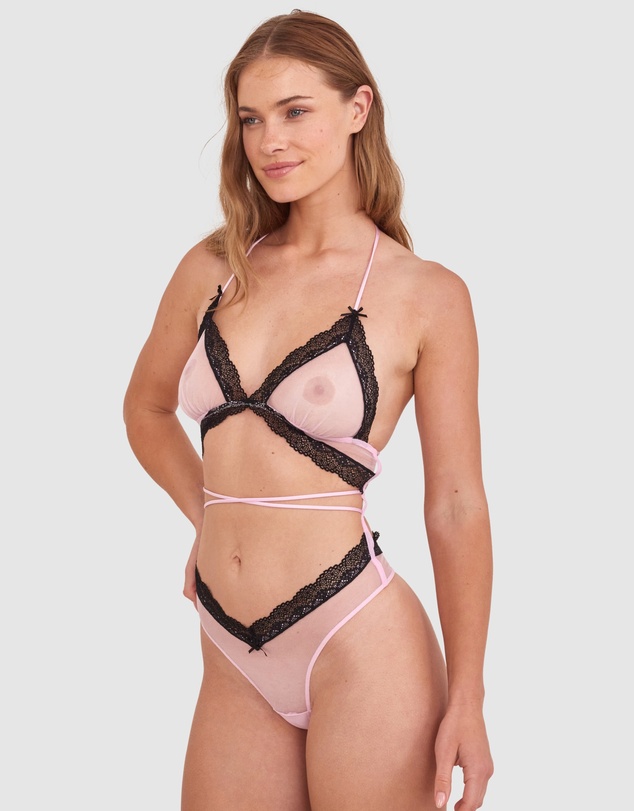 Bras N Things - Night Games Whateva Bodysuit - Light Pink