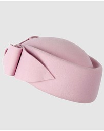 Max Alexander - Felt Pink Pillbox Hat