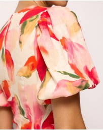 AERE - Tessa Linen Midi Dress