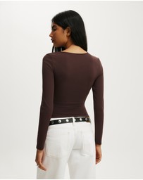 Cotton On - Hold Me Asymmetric Long Sleeve Top