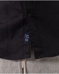 Coast Clothing - Long Sleeve Linen Shirt in Black