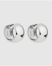 Najo - Daynight Silver Huggie Earrings