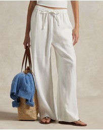 Polo Ralph Lauren - Linen Drawstring Straight-Leg Pants