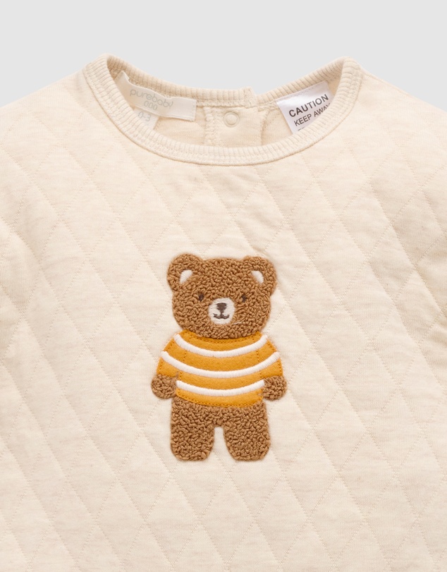 Purebaby - Quilted Track Growsuit-Kids-Babies