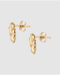 Elli Jewelry - Earrings Stud Heart 925 Sterling Silver Gold-Plated