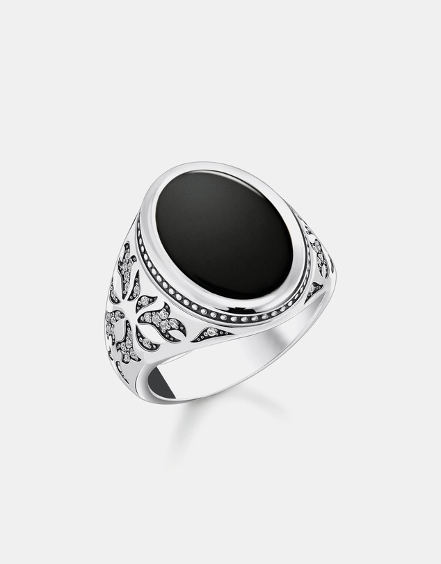 THOMAS SABO - Rebel Wolf Ring with Onyx