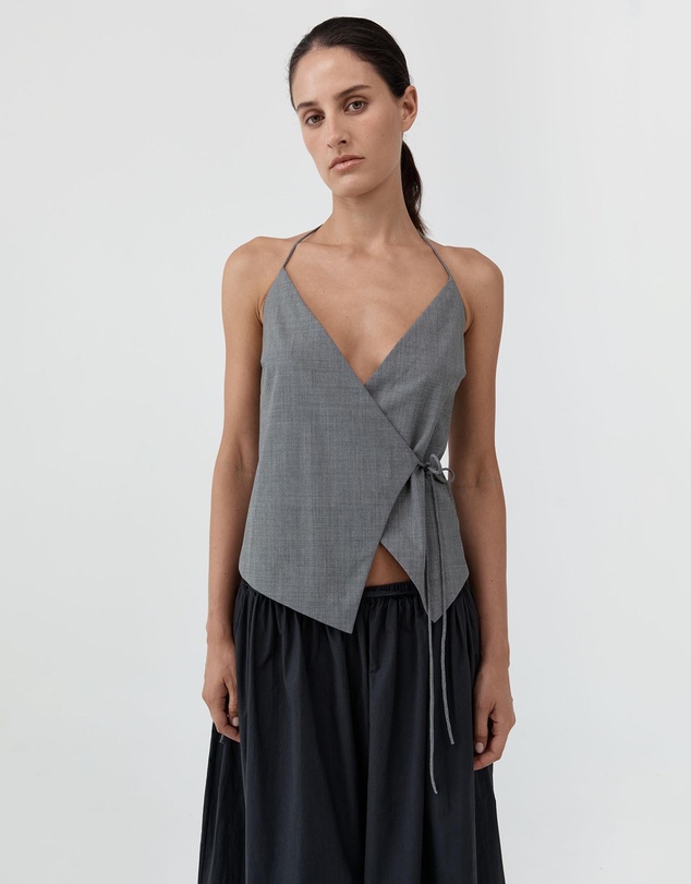 St. Agni - Wool Rouleau Halter Top