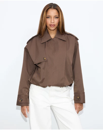 Dazie - Muse Trench Bomber Jacket