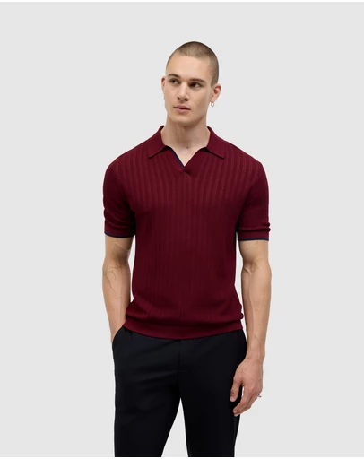 Politix - Anderson Stripe Texture Knit Polo
