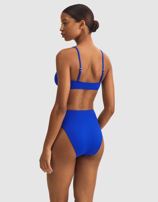 Polo Ralph Lauren - Cable Jacquard High Leg High Waist Bikini Bottom