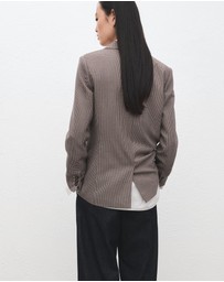 M.N.G - Double-Breasted Micro-Houndstooth Jacket