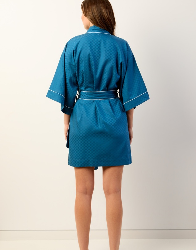 Wanderluxe Sleepwear - Azure Kimono Robe
