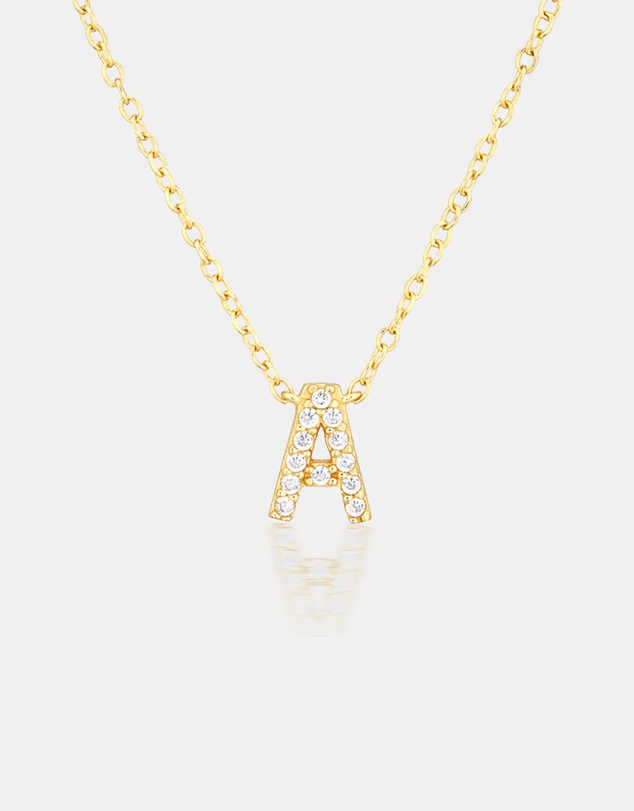 The Silver Collective - A-Z Letter Necklace - A