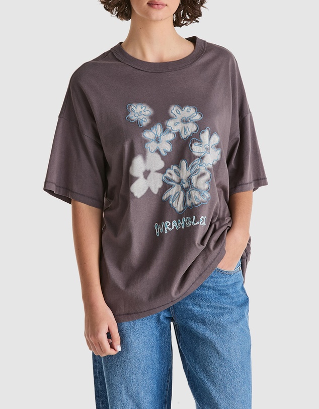 Wrangler - Floral Fade Boxy Slouch T-Shirt