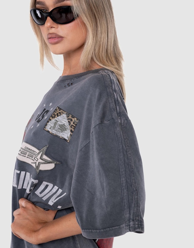 JGR & STN - Drift Distressed Oversized T-Shirt