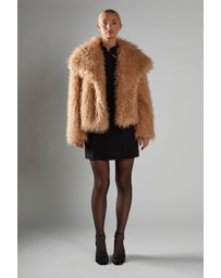 Glamorous - Oversized-Collar Faux- Fur Coat