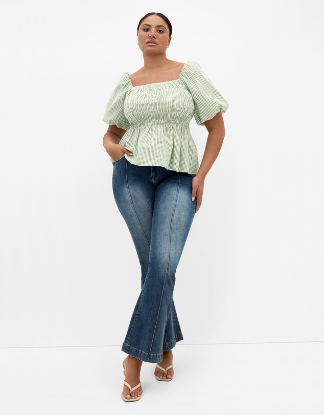 City Chic - Blaire Gingham Top