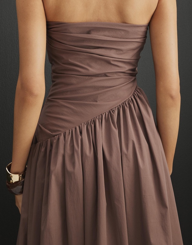 Revibe - Repaired AERE Kiera Strapless Midi Dress - AU 10