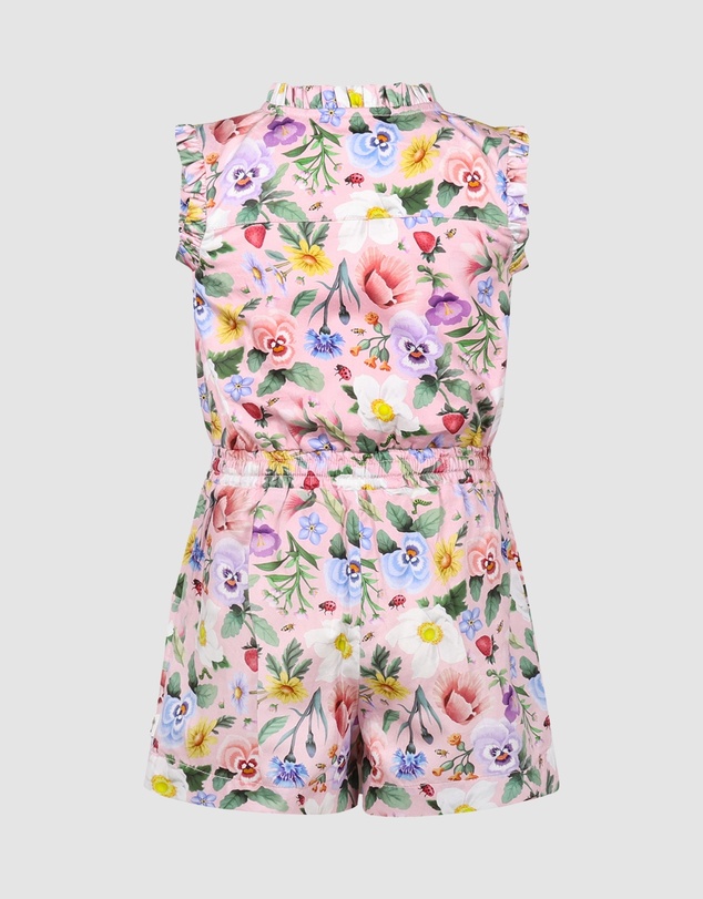 Fleur Harris - 'Heirloom Treasures' Saffron Playsuit in Pink Floral