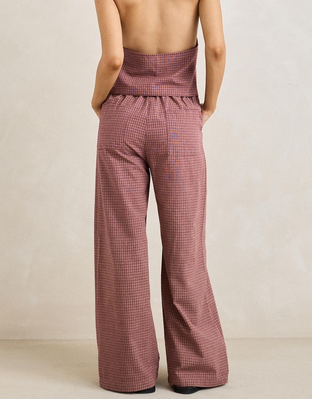 Rhythm - Lucy Check Wide Leg Pants