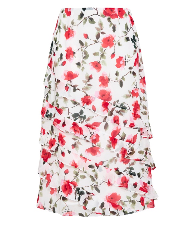City Chic - Skai Fleur Print Maxi Skirt