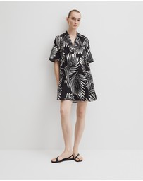 Country Road - Print Linen Popover Dress