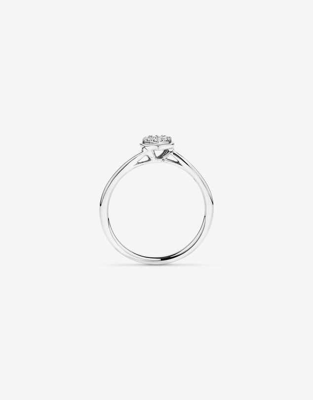 Michael Hill - 0.15 TW Diamond Pear-Shaped Promise Ring in Sterling Silver