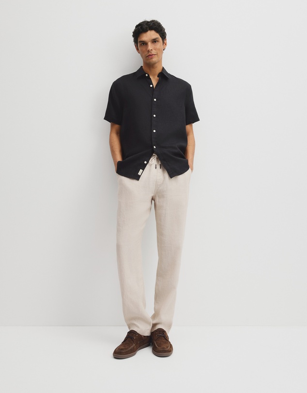 Country Road - Regular Fit Short Sleeve Linen Shirt