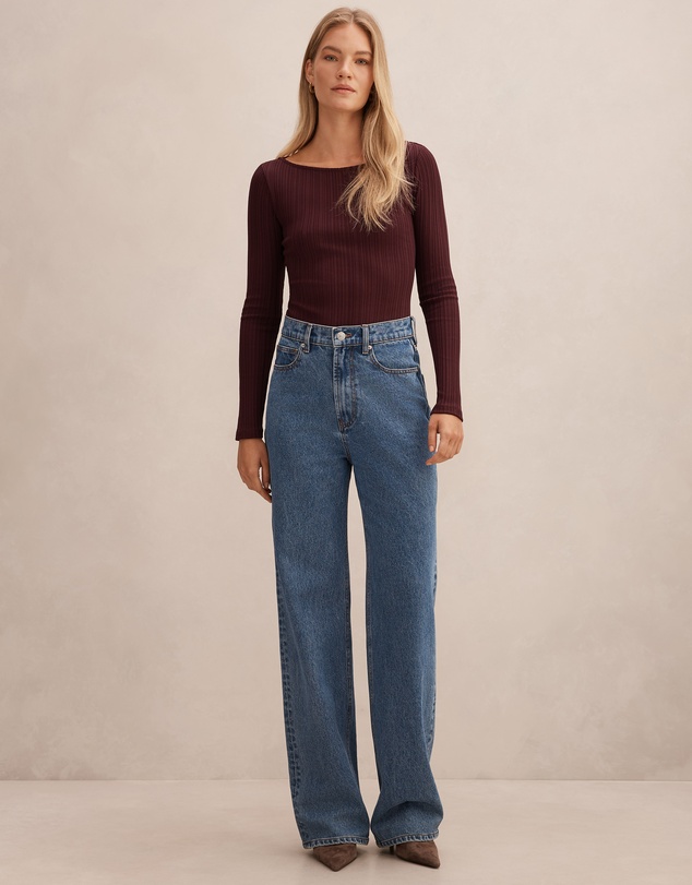 Forever New - Minka Ribbed Boat Neck Top