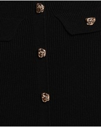 Petal & Pup - Aspen Button Up Knit Dress - Black