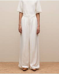 Trenery - Tailored Wide Leg Pant in White