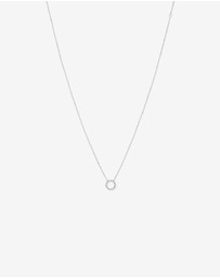 Michael Hill - 0.20 Carat TW Diamond Circle Necklace in 10kt White Gold