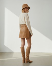 Mossée - Isla Leather Skirt
