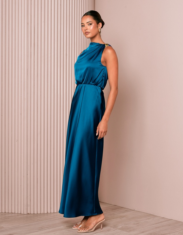 Azzurielle - Darsha Blouson Maxi Dress