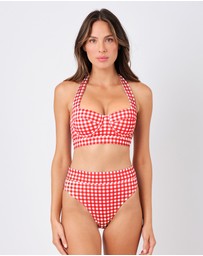 UNE PIECE - High-Cut High-Waisted Bikini Bottom