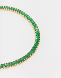 Lovisa - Gold Plated Brass Crystal Baguette Tennis Bracelet