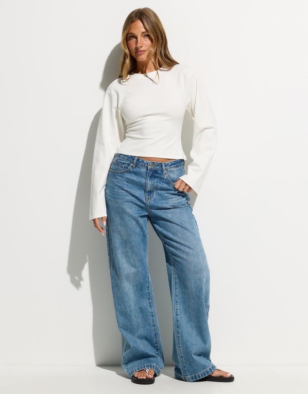 Dazie - Agnes Cinched Long Sleeve Top