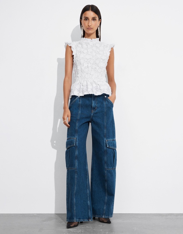 & Other Stories - Smocked Peplum Top