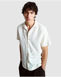 Topman - Short Sleeve Hand Embroidered Shirt