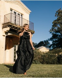 Petal & Pup - Betina Bow Front Maxi Dress - Black