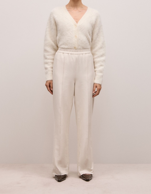 Trenery - Pintucked Pull On Pant in Stone