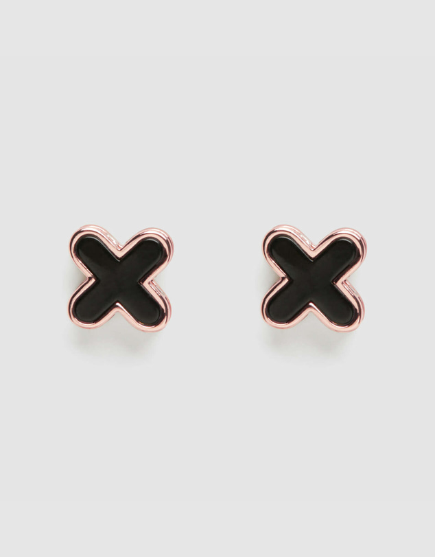MIMCO - Dreamer Stud Earrings - Black Rose Gold
