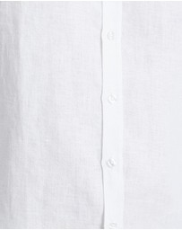 The Rocks Push - The Rocks Push Linen Shirt Men White