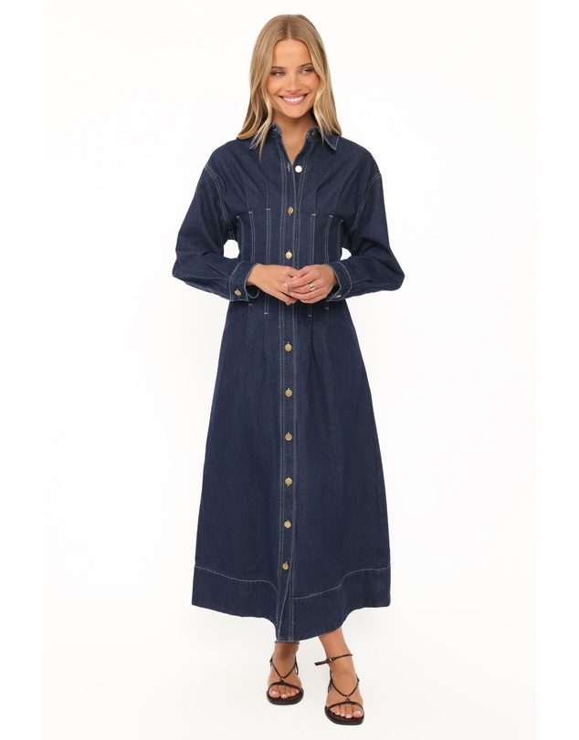 Petal & Pup - Karlen Denim Maxi Dress - Indigo